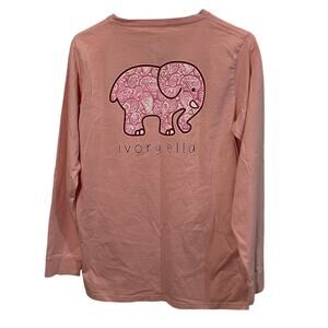 Ivory Ella Ella Fit Blossom Rose Long Sleeve Tshirt Elephant Sz M